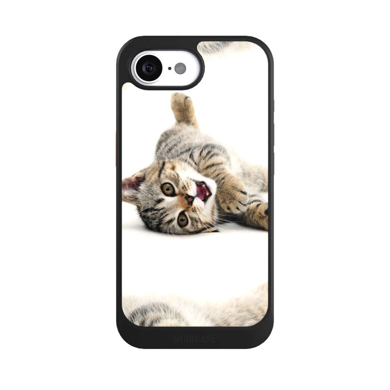 iPhone 16e NIVOcore Cat Rolling around