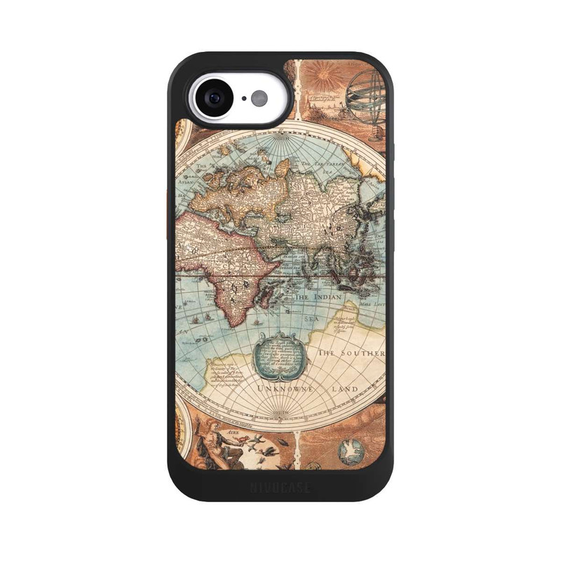 iPhone 16e NIVOcore Carte du Monde Ancienne