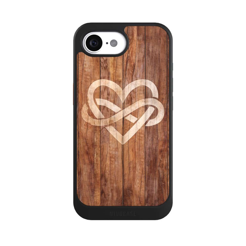 iPhone 16e NIVOcore Herz Holz