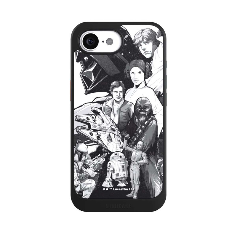 iPhone 16e NIVOcore StarWars Charaktere - Schwarz-Weiß