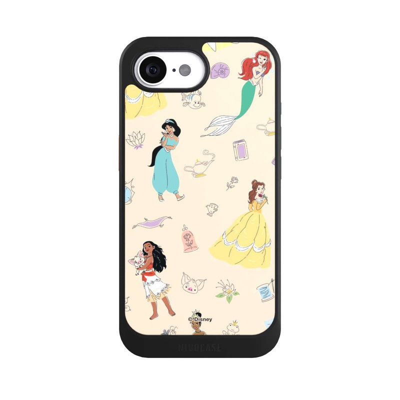 iPhone 16e NIVOcore Princess Pattern Beige Disney Princess