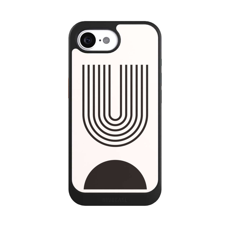 iPhone 16e NIVOcore Moderne Kunst Schwarze Linien