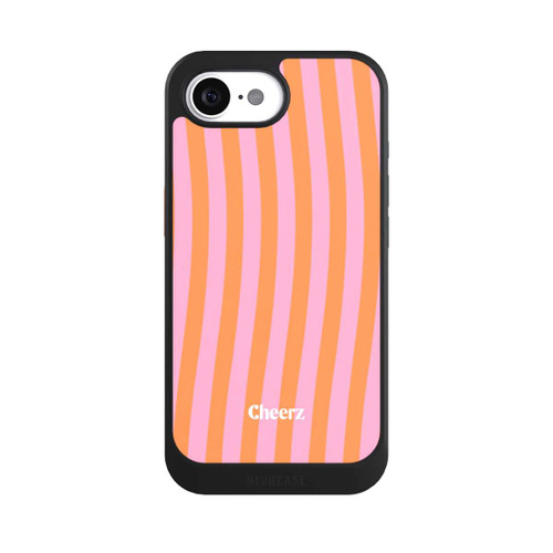 Apple iPhone 16e NIVOcore Cheerz Rayures Orange Rose