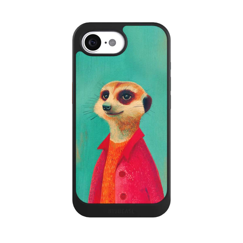 iPhone 16e NIVOcore Erdmännchen Grün Illustration