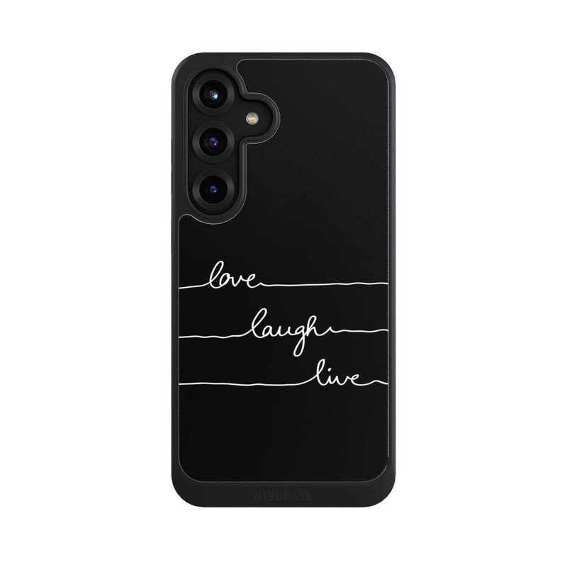 Galaxy S25 + NIVOcore Love Laugh Live blanc/noir