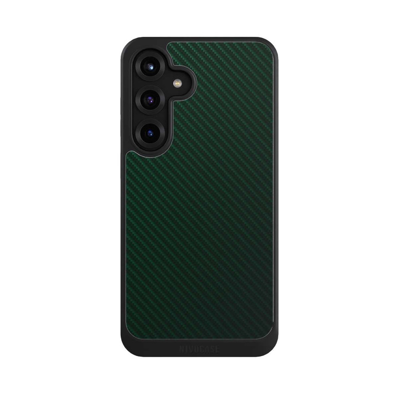 Galaxy S25 + NIVOcore British Racing Green Carbon