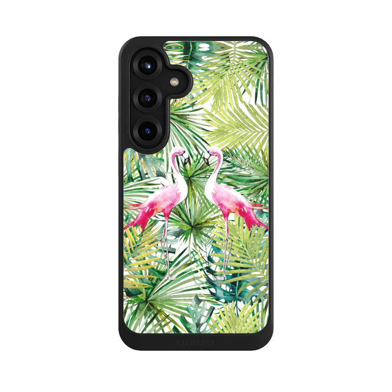 Galaxy S25 + NIVOcore Palmiers Flamants