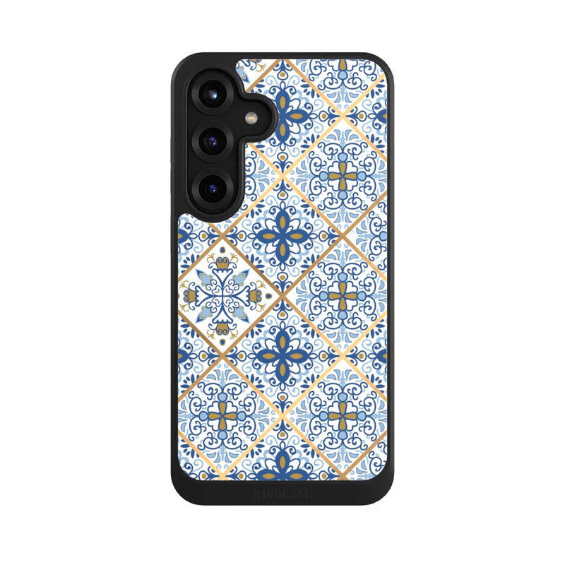 Galaxy S25 + NIVOcore Mosaic Blue-Gold Look