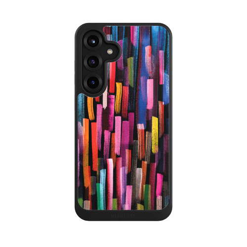 Samsung Galaxy S25+  NIVOcore Bunte Pinselstriche schwarz