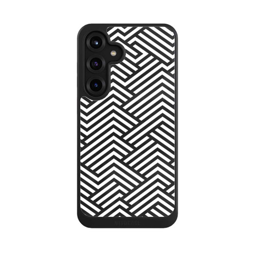 Samsung Galaxy S25+  NIVOcore Schwarz und Weiß ZigZag
