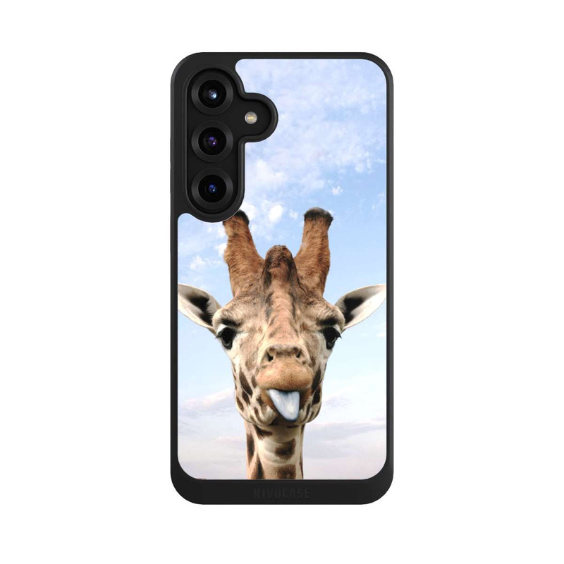 Galaxy S25 + NIVOcore Giraffe auf der Straße