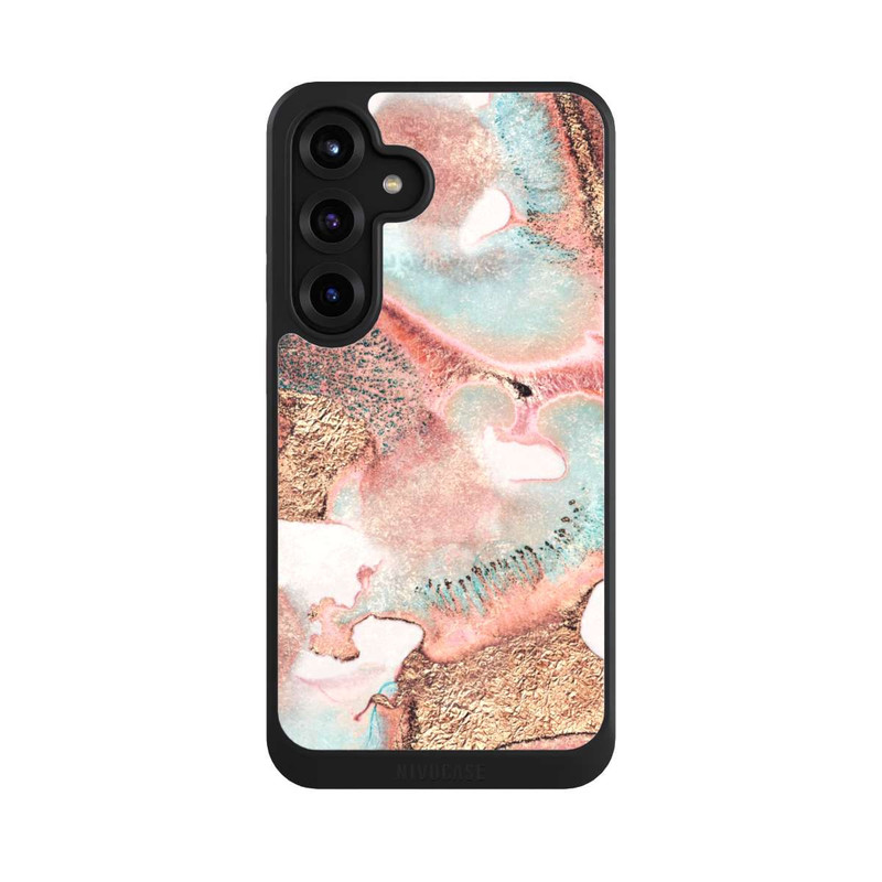 Galaxy S25 + NIVOcore Hübscher Tintendruck gold