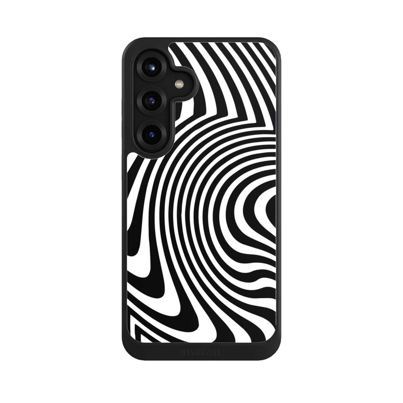 Galaxy S25 + NIVOcore Vagues noires et blanches