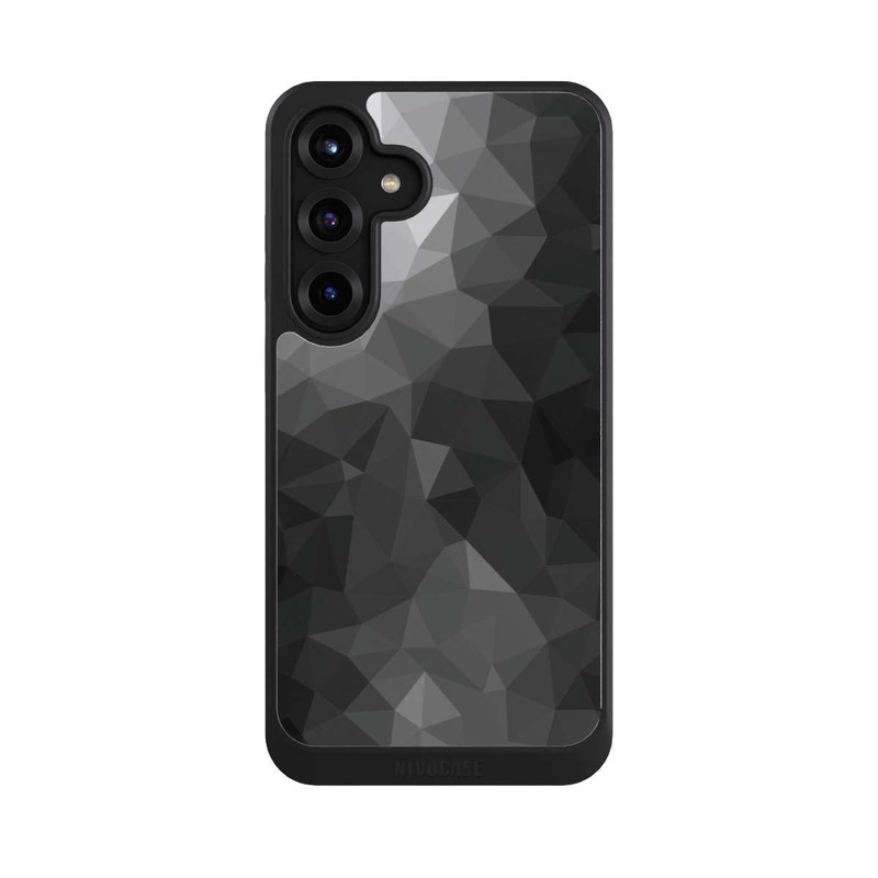 Galaxy S25 + NIVOcore Polygonal Mosaic Noir/Blanc