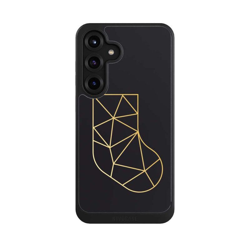 Galaxy S25 + NIVOcore goldene polygonale Socke