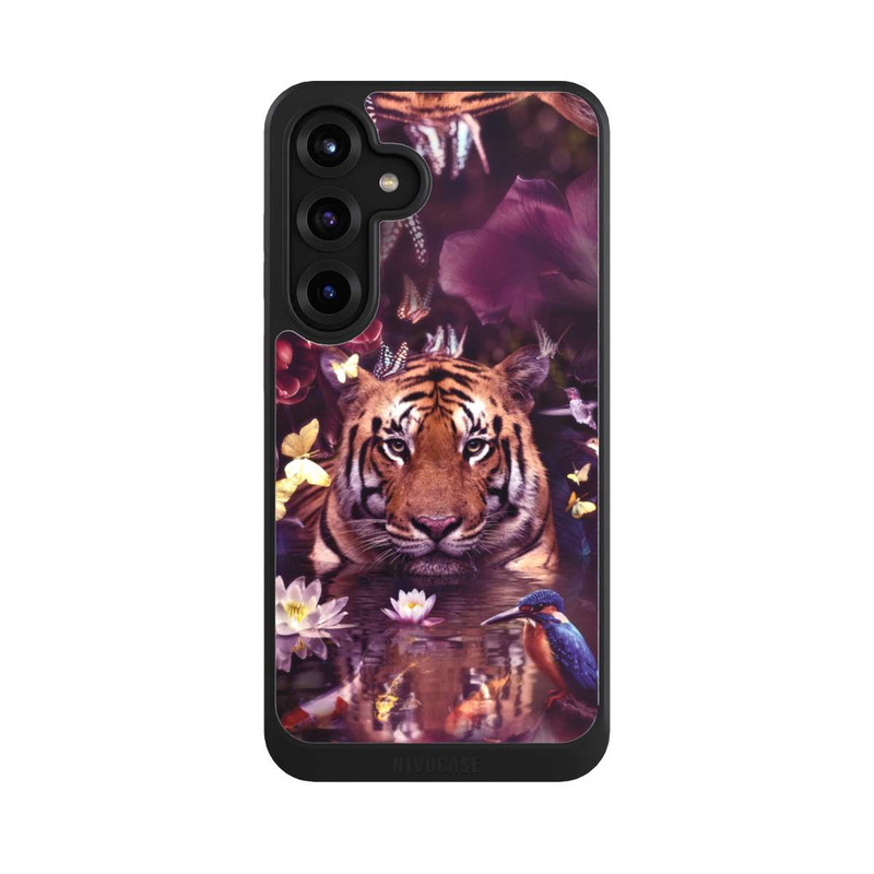 Galaxy S25 + NIVOcore Tiger Blumenrahmen