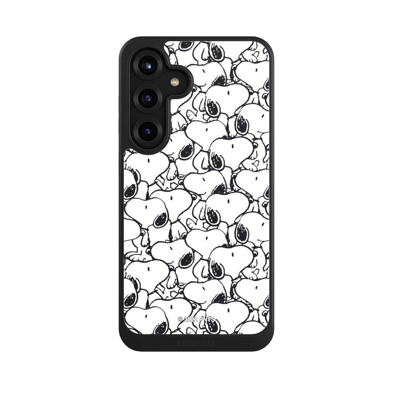 Galaxy S25 + NIVOcore Snoopy Muster Schwarz und Weiß