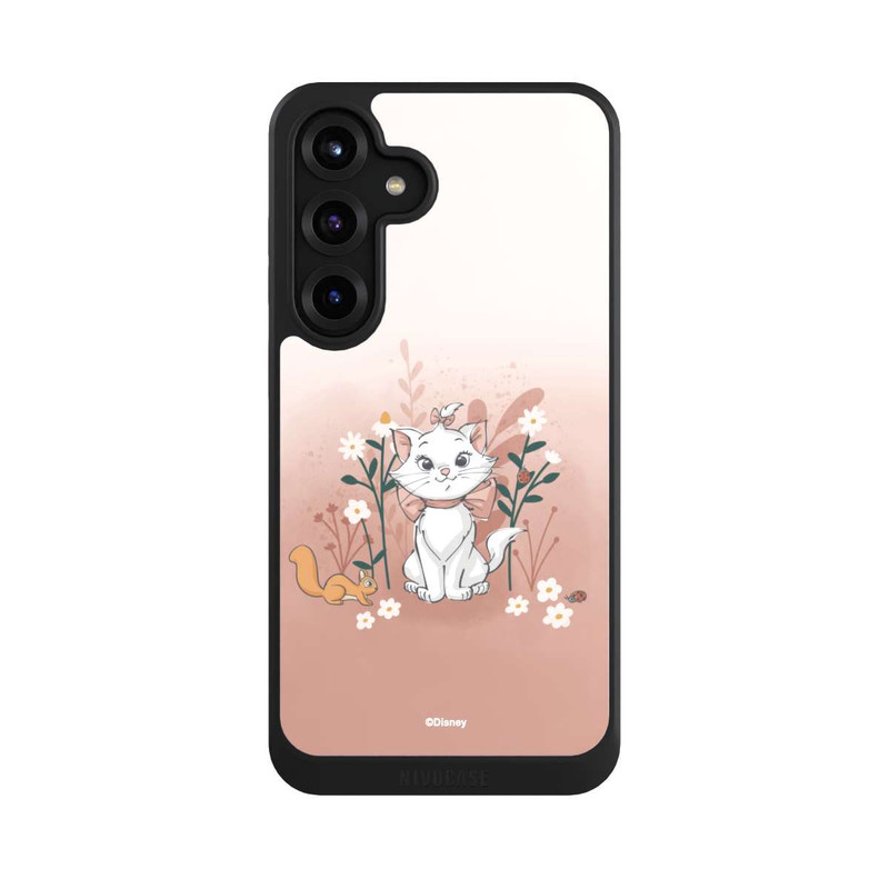 Galaxy S25 + NIVOcore Marie avec des fleurs