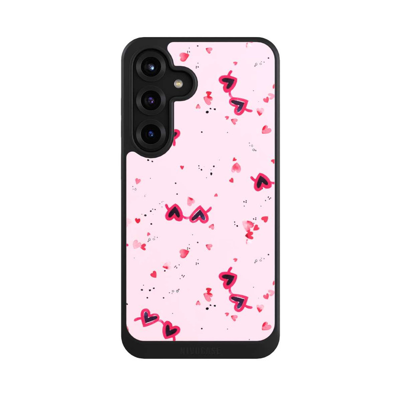 Galaxy S25 + NIVOcore Lunettes de soleil Saint Valentin Coeurs