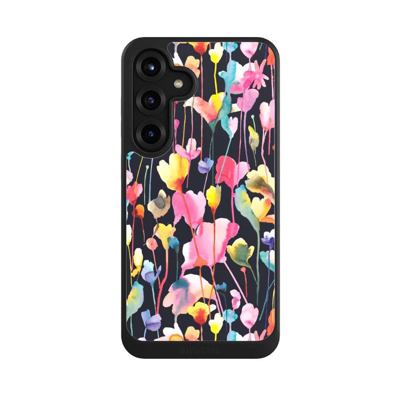 Galaxy S25 + NIVOcore Wildblumen schwarz