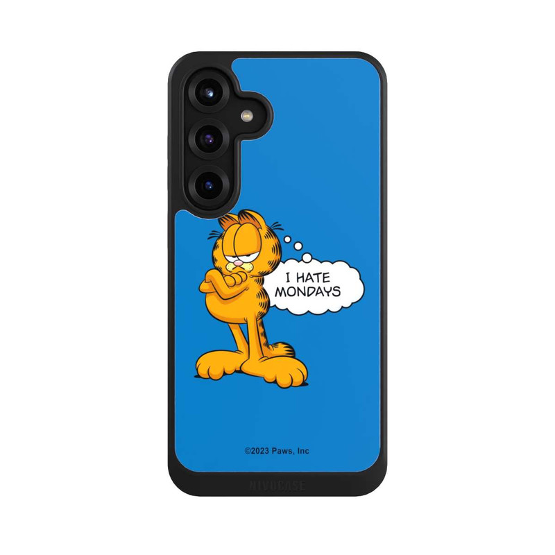 Galaxy S25 + NIVOcore Garfield I Hate Mondays Blue