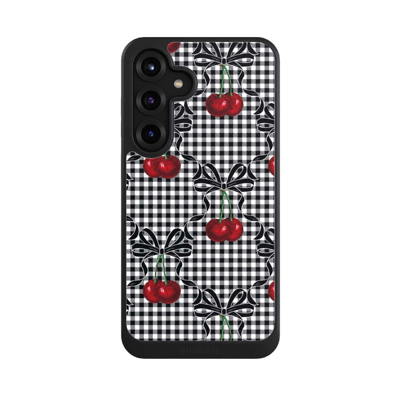 Galaxy S25 + NIVOcore Cherry Pattern Black