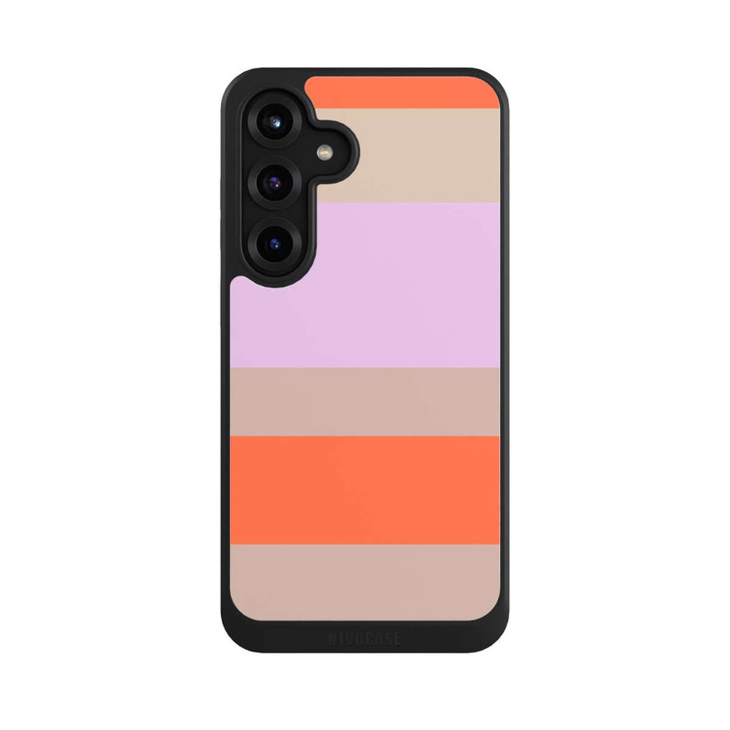 Galaxy S25 + NIVOcore Moca Lila Orange Stripes
