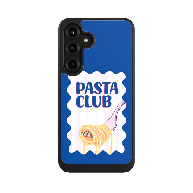 Galaxy S25 + NIVOcore Pasta Club in Blue and Pink