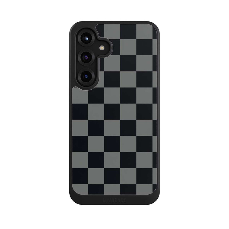 Galaxy S25 + NIVOcore Checked Pattern Black Grey
