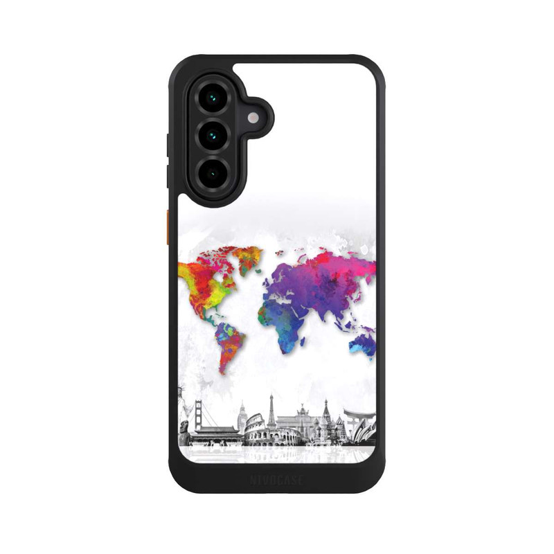 Galaxy A36 5G NIVOcore Weltkarte mit Skyline