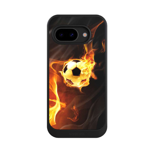 Google Pixel 9a NIVOcore Fußball in Flammen