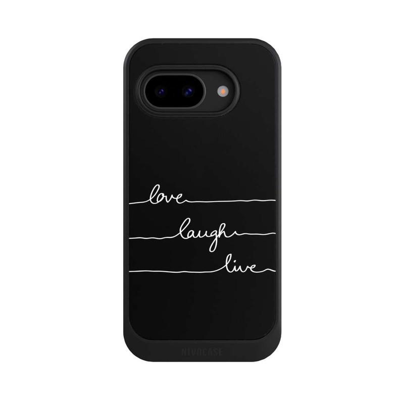 Pixel 9 a NIVOcore Love Laugh Live weiß/schwarz