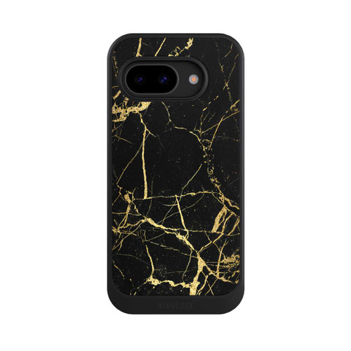 Google Pixel 9a NIVOcore Schwarzgoldener Marmor-Look