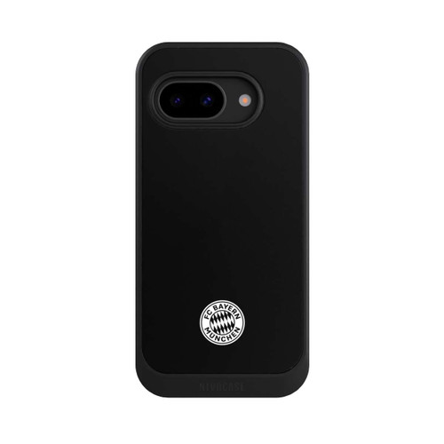 Google Pixel 9a NIVOcore Logo FCB Classique Petit - Blanc sur Fond Noir
