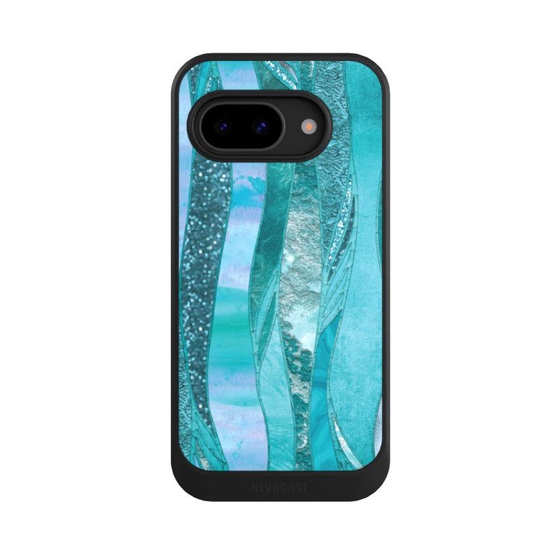 Pixel 9 a NIVOcore glamouröser Glitzerlook blau