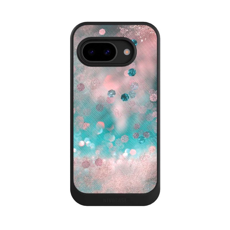 Pixel 9 a NIVOcore Turquoise Glamour Glitter Look