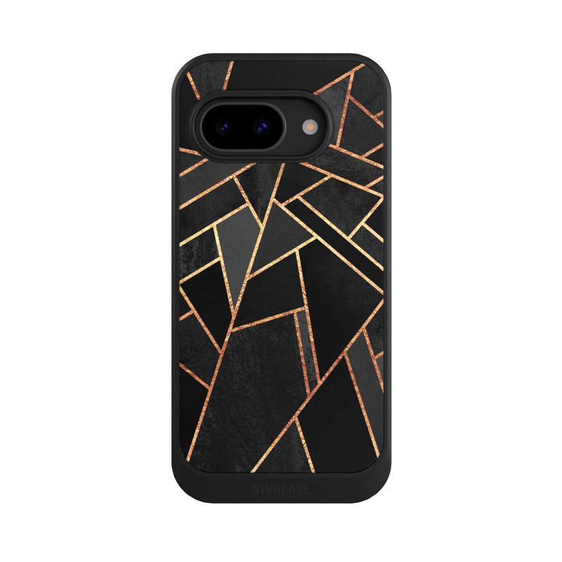 Pixel 9 a NIVOcore Schwarze Nacht Gold Druck