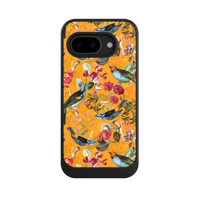 Pixel 9 a NIVOcore Tapete mit Vögeln und Blumen
