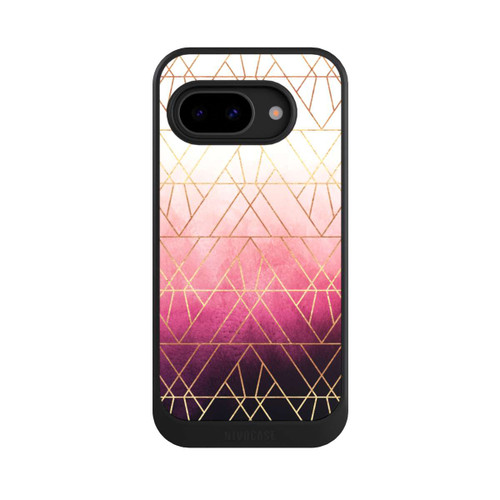 Google Pixel 9a NIVOcore Pink Ombre Dreiecke Golddruck