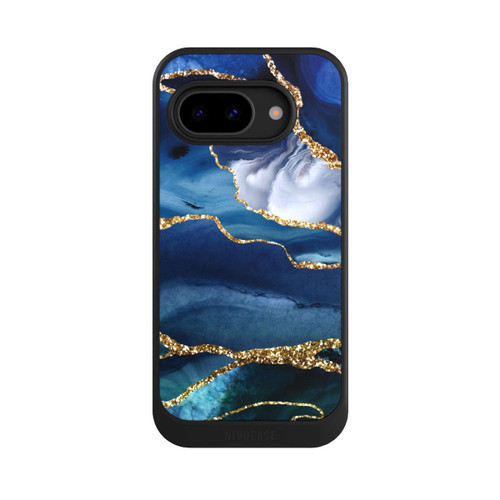 Google Pixel 9a NIVOcore Aspect marbre bleu pailleté doré