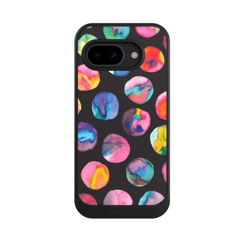 Google Pixel 9a NIVOcore Colorful Ink Marbles Dots Black