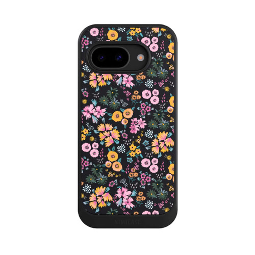 Google Pixel 9a NIVOcore Kleine bunte Blumen Schwarz 2