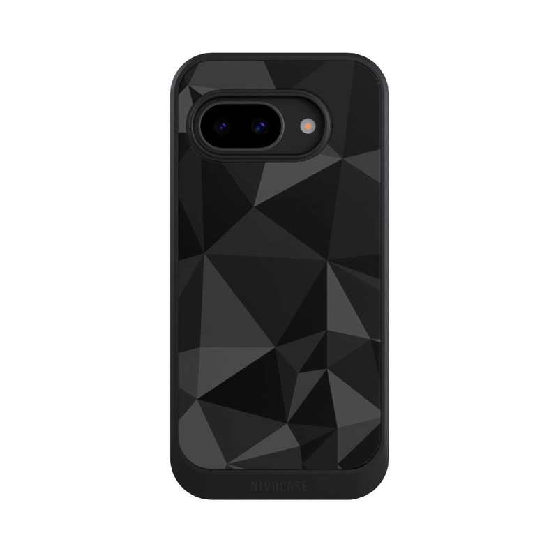 Pixel 9 a NIVOcore Polygonmuster schwarz