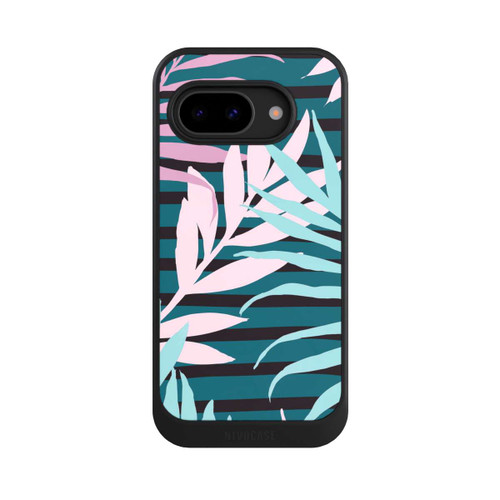 Google Pixel 9a NIVOcore Pastell-Dschungelblätter rosa blaugrün