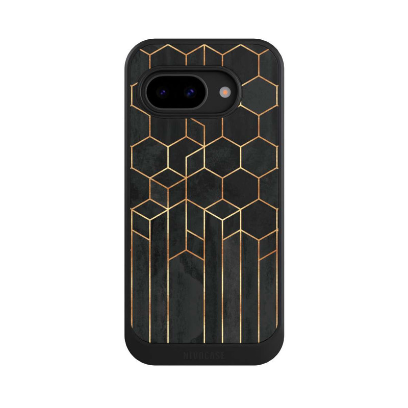Pixel 9 a NIVOcore Schwarze Sechsecke