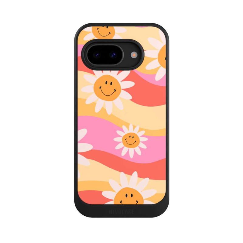 Pixel 9 a NIVOcore Retro Smiles Orange Colorful