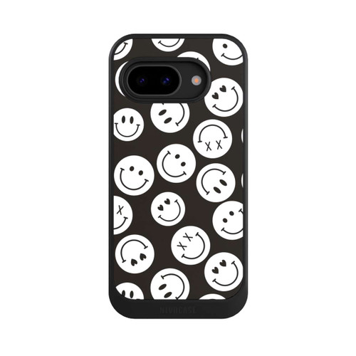 Google Pixel 9a NIVOcore Smiles Emotes Pattern Black And White