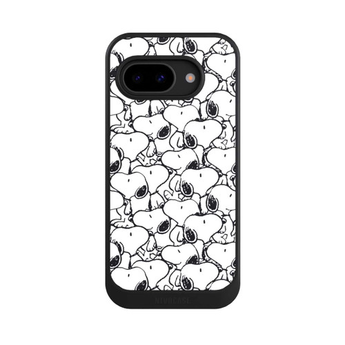 Google Pixel 9a NIVOcore Snoopy Muster Schwarz und Weiß