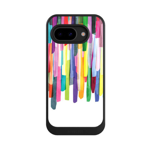 Google Pixel 9a NIVOcore Bunte Streifen Weißer Hintergrund