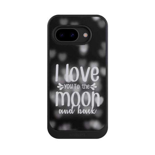 Google Pixel 9a NIVOcore I Love You to The Moon And Back Black Hearts